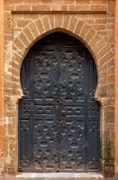 Güzel Bir Şekilde Dekore Edilmiş Kapı Rabat Fas Medine — Stok fotoğraf