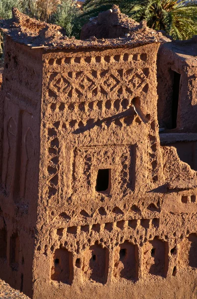 Torre Kasbah Ait Ben Haddou Tramonto Marocco — Foto Stock