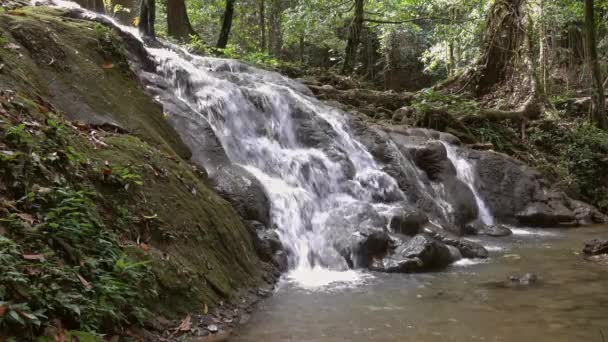 Sa Nang Manora Waterfall in Phang Nga, Thailand — Stock Video