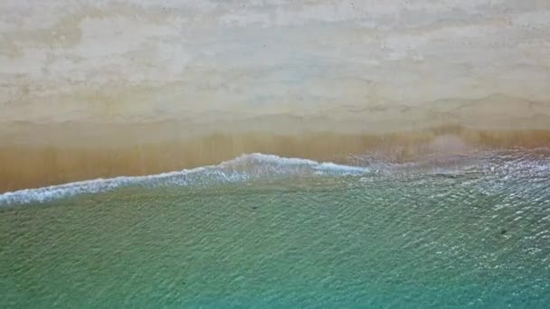 Vídeo aéreo de belleza playa desierta — Vídeo de stock