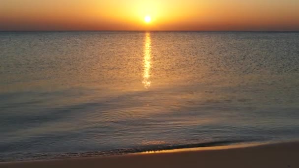 Paysage Beauté Avec Lever Soleil Sur Mer — Video