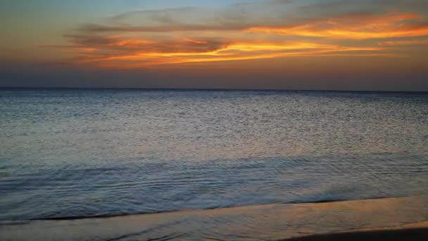 Paesaggio Bellezza Con Mare Prima Dell Alba — Video Stock