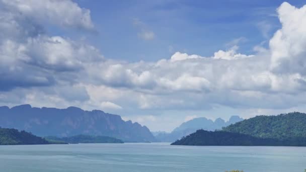 Cheow Lan Lake Khao Sok Nemzeti Park Dél Thaiföldön Timelapse — Stock videók