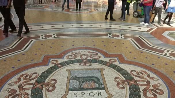 Milan Italy Circa May 2017 Interior Milano Galleria Vittorio Emanuele — 비디오