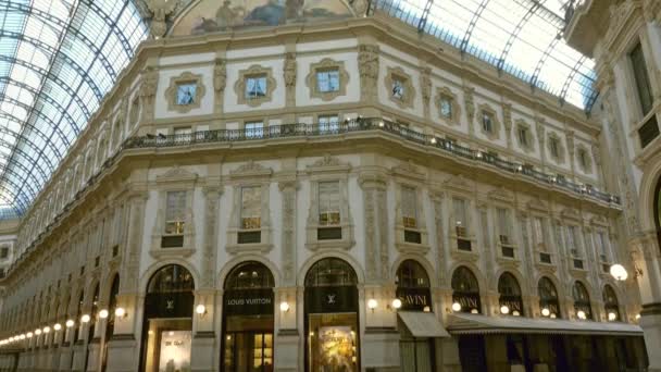 Milan Italy Circa May 2017 Interior Milano Galleria Vittorio Emanuele — Stock Video