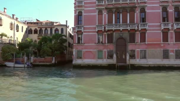 Venecia Italia Circa Mayo 2017 Vista Venecia Desde Barco Navegando — Vídeo de stock