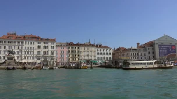 Venice Italy Circa May 2017 View Venice Boat Sailing Grand — Stock Video