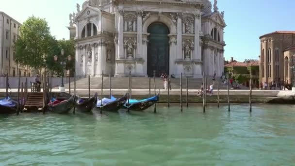 Venice イタリア Circa 2017年5月 ヴェネツィアのサンタ マリア デッラ サルテ大運河沿いのボートからの眺め — ストック動画
