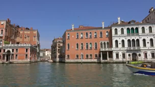 Venice Italy Circa May 2017 View Venice Boat Sailing Grand — Stock Video
