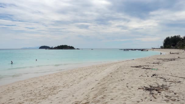 Wit Zand Zonsopgang Strand Tropisch Koh Lipe Eiland Thailand — Stockvideo