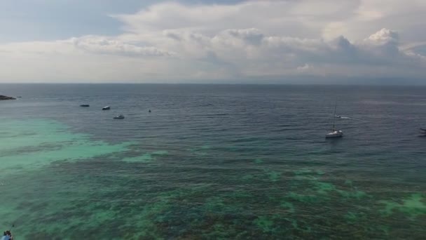 Vista Panorámica Aérea 360 Grados Sobre Isla Tropical Lipe Mar — Vídeo de stock