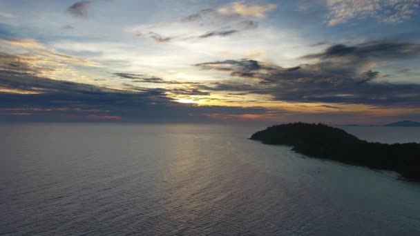 Uitzicht Vanuit Lucht Het Tropische Lipe Eiland Andaman Zee Bij — Stockvideo