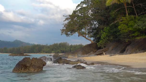 Belleza Paisaje Natural Con Playa Mar Khao Lak Tailandia — Vídeo de stock