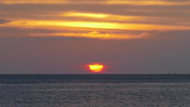 Όμορφο Τοπίο Ηλιοβασίλεμα Στη Θάλασσα Timelapse — Αρχείο Βίντεο