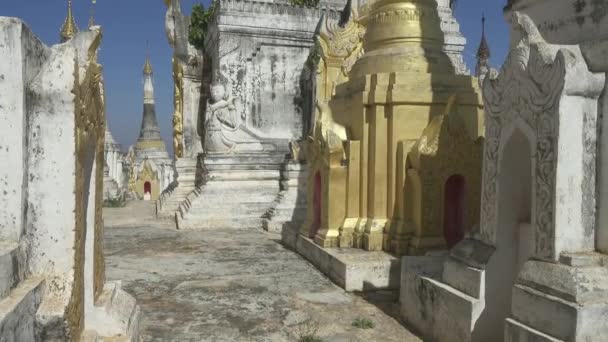 Shwe Inn Thein Paya Tempelanlage Der Nähe Des Inle Sees — Stockvideo
