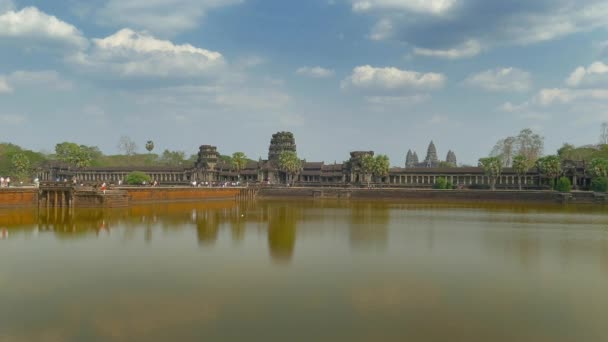 シェムリアップ カンボジアのアンコールワット寺院の風景 — ストック動画