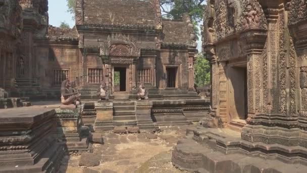 Siem Reap Templo Banteay Srei Siem Reap Camboya Disparos Movimiento — Vídeo de stock