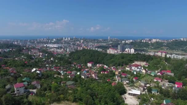 Aerial View Sochi City Summer Russia — Stock Video