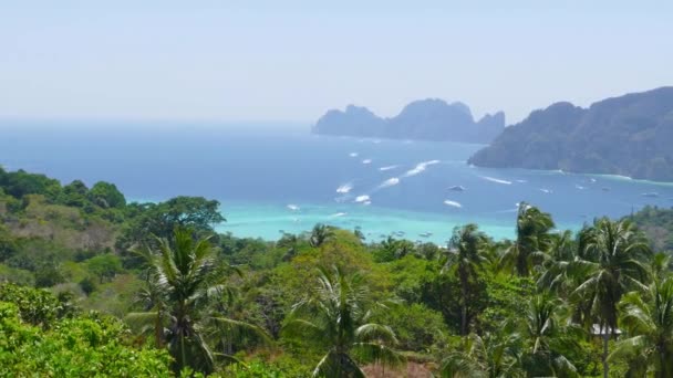 Panoráma Phi Phi Sziget Krabi Tartomány Thaiföld — Stock videók