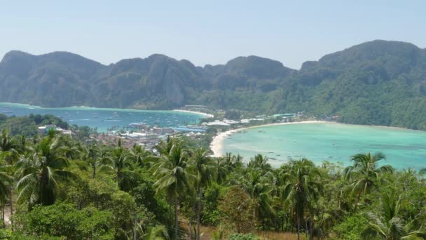 Phi Phi Från Synvinkel Krabi Provinsen Thailand — Stockvideo