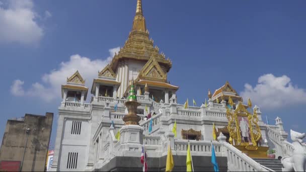 Wat Traimit Chrám Zlatého Buddhy Bangkoku Thajsko — Stock video