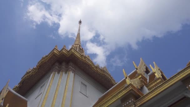 Top Wat Traimit Tempel Van Gouden Boeddha Bangkok Thailand — Stockvideo