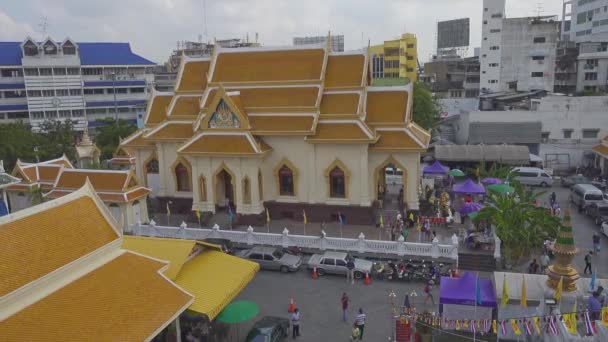 Templo Cerca Wat Traimit Templo Gold Buddha Bangkok Tailandia — Vídeo de stock