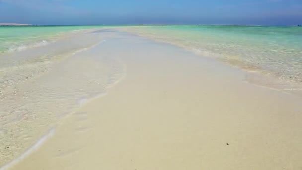 Beau Paysage Avec Plage Sable Blanc Plage Broche Mer Océan — Video