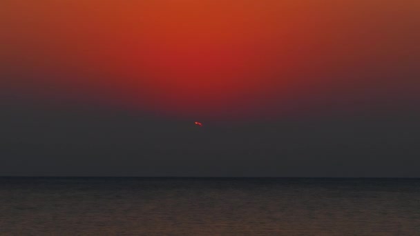 Schoonheid Landschap Met Zonsopgang Zee Timelapse — Stockvideo