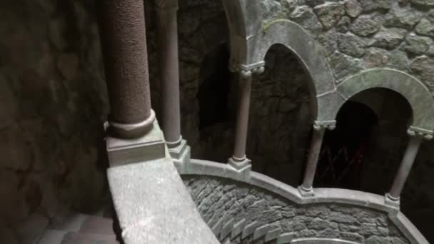 Plimbându Bine Inițiere Quinta Regaleira Sintra Portugalia — Videoclip de stoc