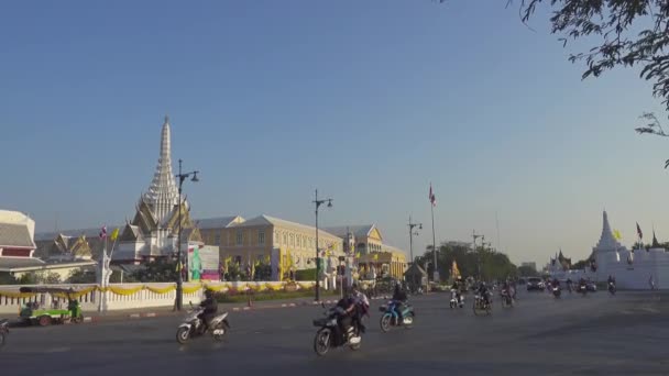 Bangkok Tailândia Circa Jan 2017 Estrada Perto Templo Lak Muang — Vídeo de Stock