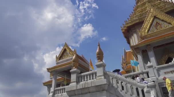 Bangkok Thailand Circa Feb 2016 Wat Traimit Tempel Van Gouden — Stockvideo