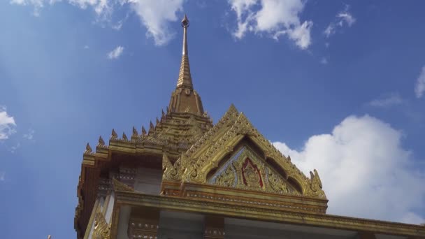 Bangkok Tailandia Circa Feb 2016 Wat Traimit Templo Buda Oro — Vídeo de stock