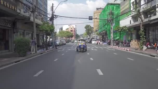 Bangkok Thailand Circa Feb 2016 Carros Táxi Tuk Tuk Nas — Vídeo de Stock