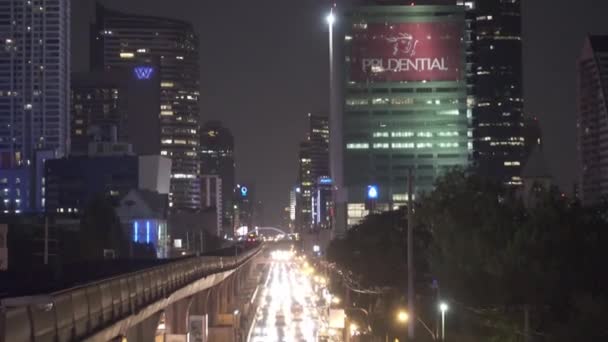 Bangkok Thailand Circa Feb 2016 Verkeersopstopping Het Centrum Van Bangkok — Stockvideo