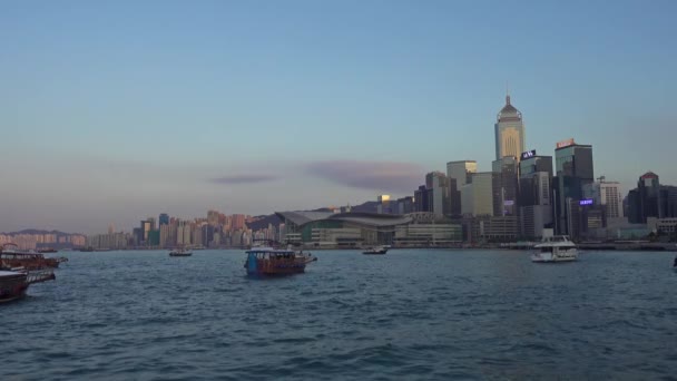 Hong Kong Kina Ruari 2016 Victoria Harbour Och Hong Kong — Stockvideo