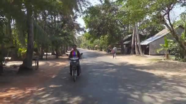 Siem Reap Cambodia February 2016 Drive Road Villages Cambodia — 图库视频影像