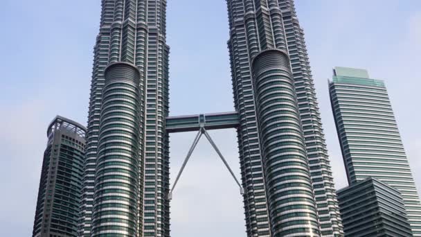 Kuala Lumpur Malaysia Januar 2016 Petronas Twin Towers Kuala Lumpur — Stockvideo