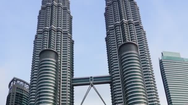 Kuala Lumpur Malaysia Januar 2016 Petronas Twin Towers Kuala Lumpur — Stockvideo
