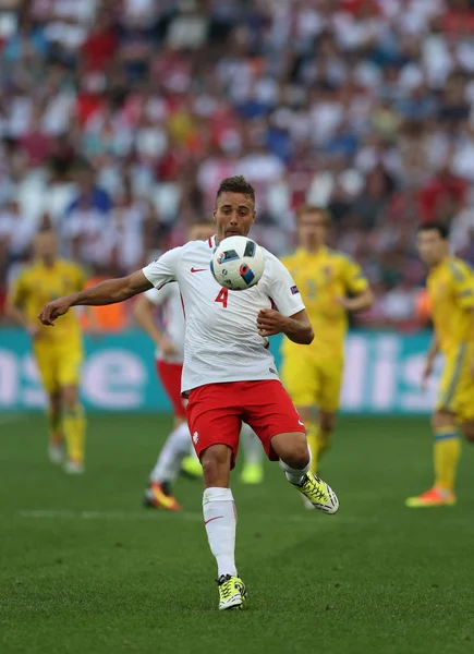 Marseille France June 2016 Thiago Cionek Poland Controls Ball Uefa — Stock Photo, Image