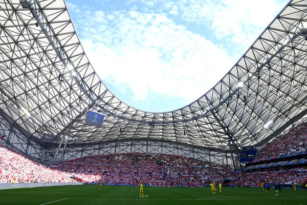 Marsylia Francja Czerwca 2016 Panoramiczny Widok Stadion Stade Velodrome Podczas — Zdjęcie stockowe