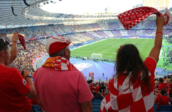 Kijów Ukraina Maja 2018 Kibiców Liverpoolu Pokazać Swoje Poparcie Uefa — Zdjęcie stockowe