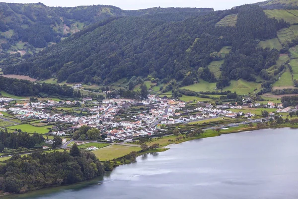 Sete Cidades Şehir Göl Sete Cidades Yedi Şehirler Göl Sao — Stok fotoğraf