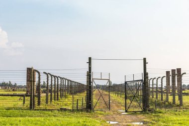 Auschwitz II Birkenau, eski bir Nazi toplama ve imha kampı yakınlarında Oswiecim şehir, Polonya