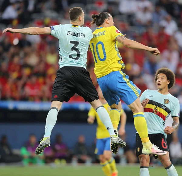 Nice France Juin 2016 Thomas Vermaelen Belgique Bat Pour Ballon — Photo