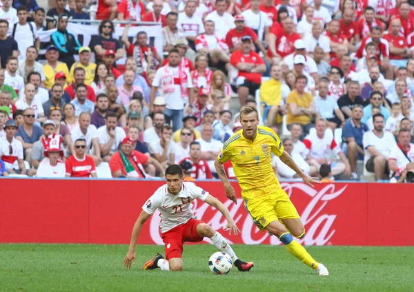 Marseille Fransa Haziran 2016 Andriy Yarmolenko Ukraine Polonya Stade Velodrome — Stok fotoğraf