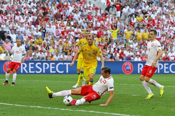 Marseille France June 2016 Grzegorz Krychowiak Poland Action Uefa Euro — Stock Photo, Image