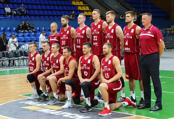 Kijów Ukraina Lipca 2018 National Team Łotwa Pozują Zdjęcia Grupowego — Zdjęcie stockowe