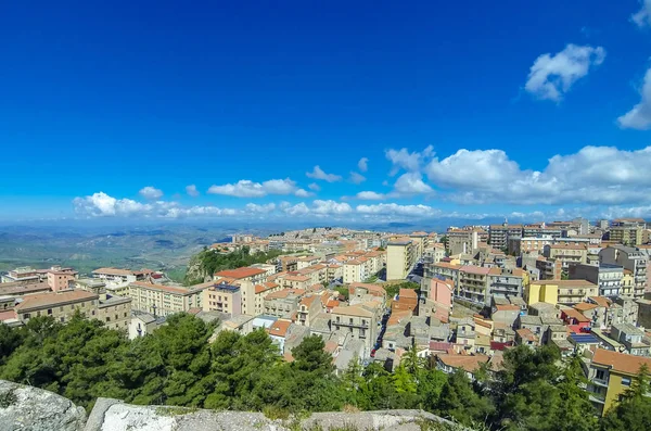 Luchtfoto Van Enna Oude Stad Sicilië Italië Enna Een Stad — Stockfoto