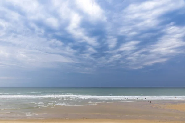 Praia Oceânica Costa Atlântica França Perto Lacanau Ocean Bordéus França — Fotografia de Stock